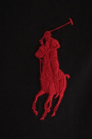NOVÉ pánské polo triko Ralph Lauren: Černé s červeným znakem