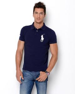 NOVÉ pánské polo triko Ralph Lauren: Tmavě modré s bílými nášivkami
