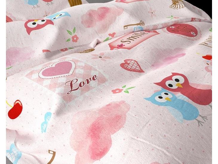 Dětské povlečení LOVE PINOVÁ flanel, 140 x 200 cm - Bytový textil