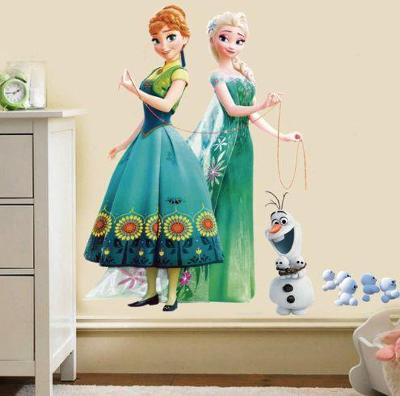 Frozen / Ledové království - Tapeta / samolepka na zeď Elsa Anna Olaf