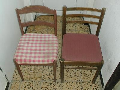 Židle s polstrovaným sedlem - starší - 2 ks