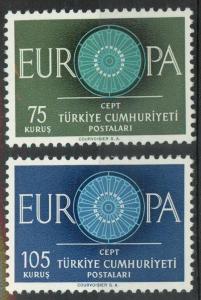 Turecko 1960 Evropa CEPT Mi# 1774-75 