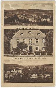 Sudety 1927 Doubrava u Aše Jordys hostinec na hranici  Aš Grün b. Asch