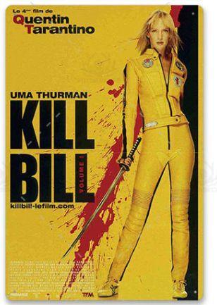 Quentin Tarantino / Kill Bill - dekorační kovová cedule 20 x 30 cm