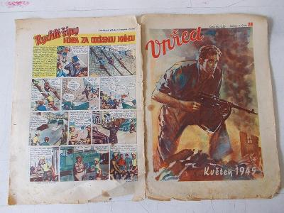 Časopis Vpřed Skaut Junák Fišer komiks Rychlé Šípy Praha 1945  Barton
