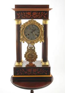 Luxusní - Sloupkové hodiny Biedermeier - po kompletní renovaci