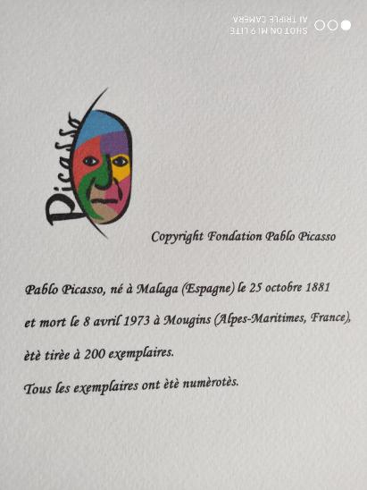 PABLO PICASSO * MILENCI *  CERTIFIKÁT, signováno, číslováno - Výtvarné umění