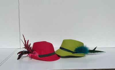 Alpský krojový klobouk 2 ks, karneval, Rakousko
