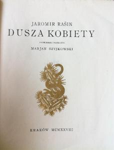 Jaromír Rašín. Dusza Kobiety / podpis autora